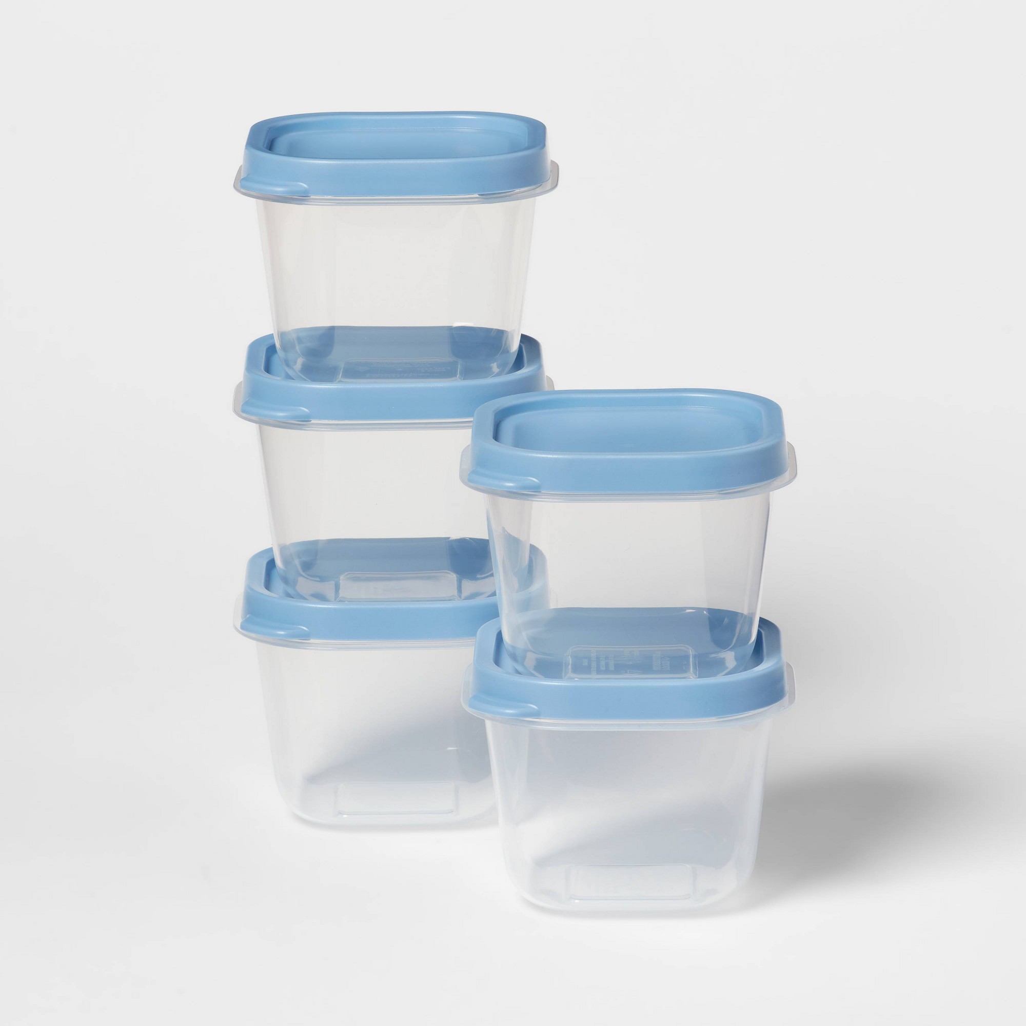 Set Food Storage - 10pcs Blue Plastic Food Storage Container