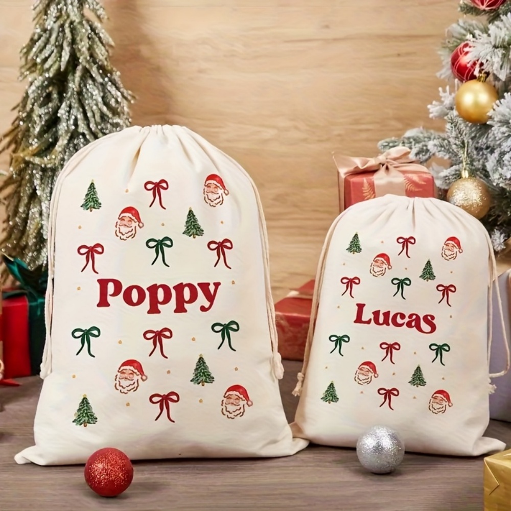 Food Storage Plants - Personalised Simple Santa & Christmas Bow
