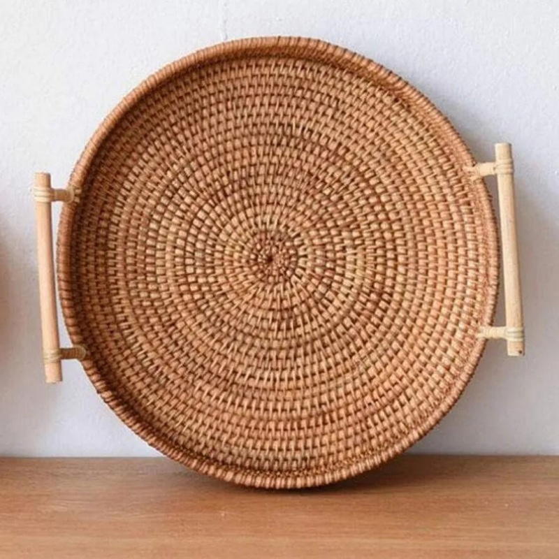 Food Storage Plants - Handwoven Rattan Tray & Food Storage