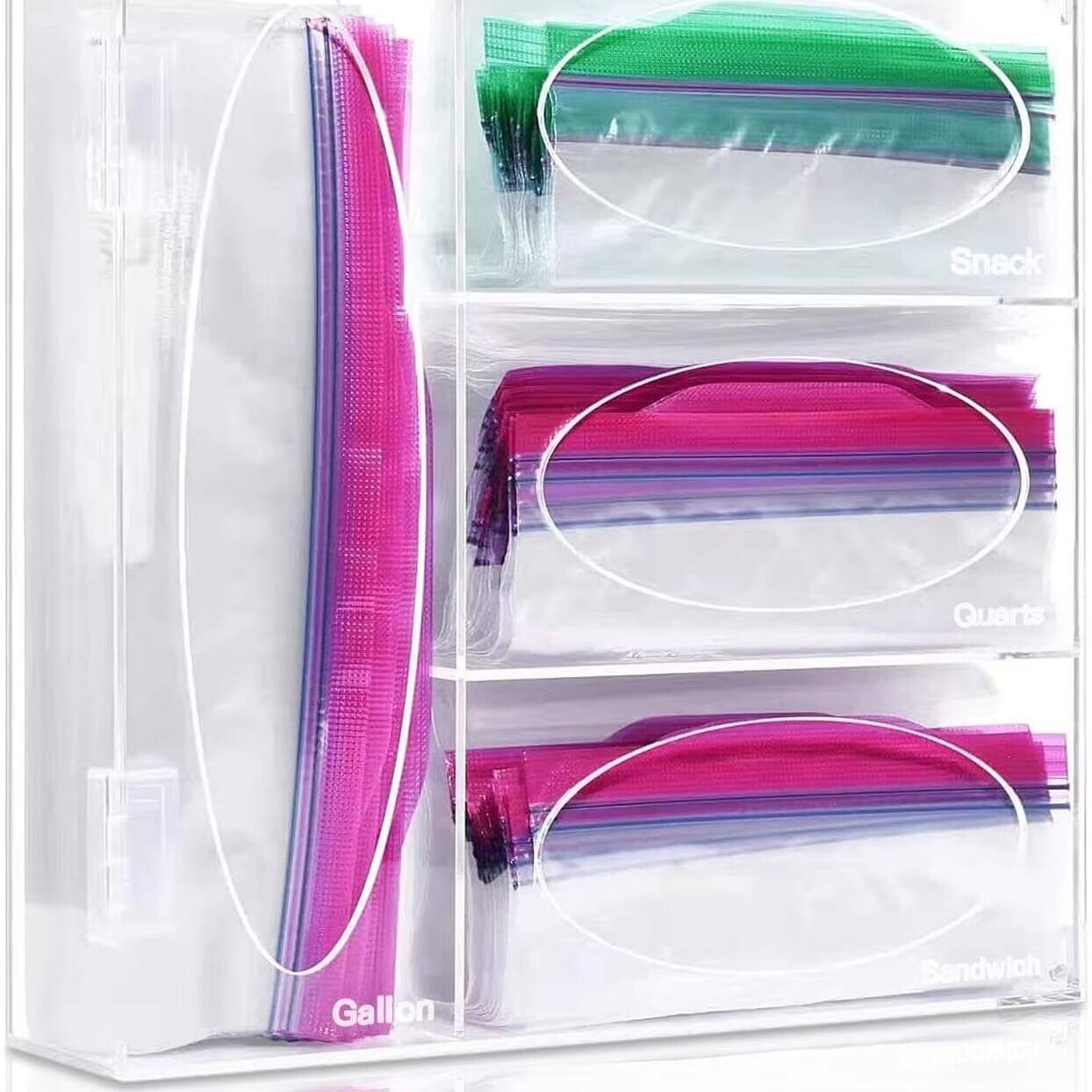 Food Storage Lock Box - 4 Layers Cleaning Storage Organizer Acrylic