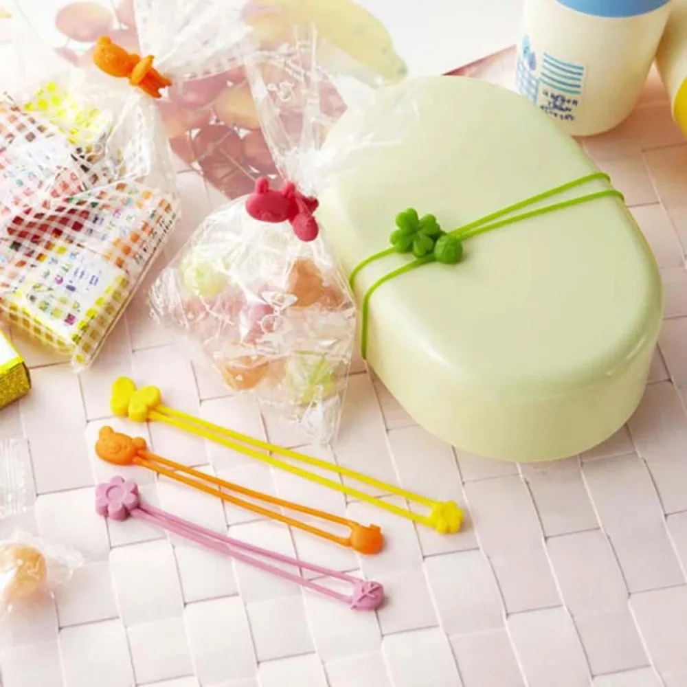 Food Storage Silicone Bags - 5Pcs Reusable Silicone Rubber Straps Multipurpose