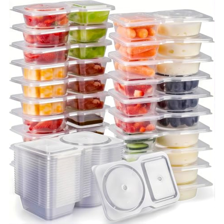 Portion Control Container - Reusable Snack Containers with Lids: Snack