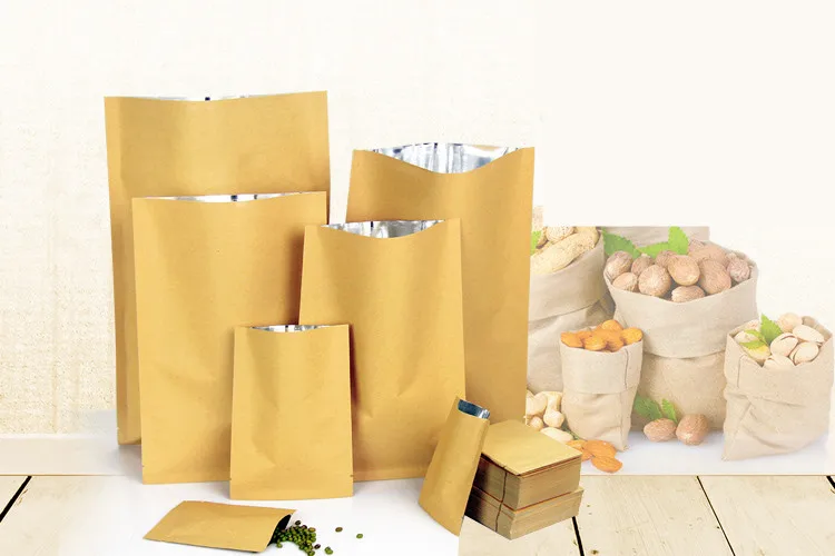 Food Storage In Mylar Bags - 100Pcs/Lot 11*16cm Heat Sealable Kraft Paper
