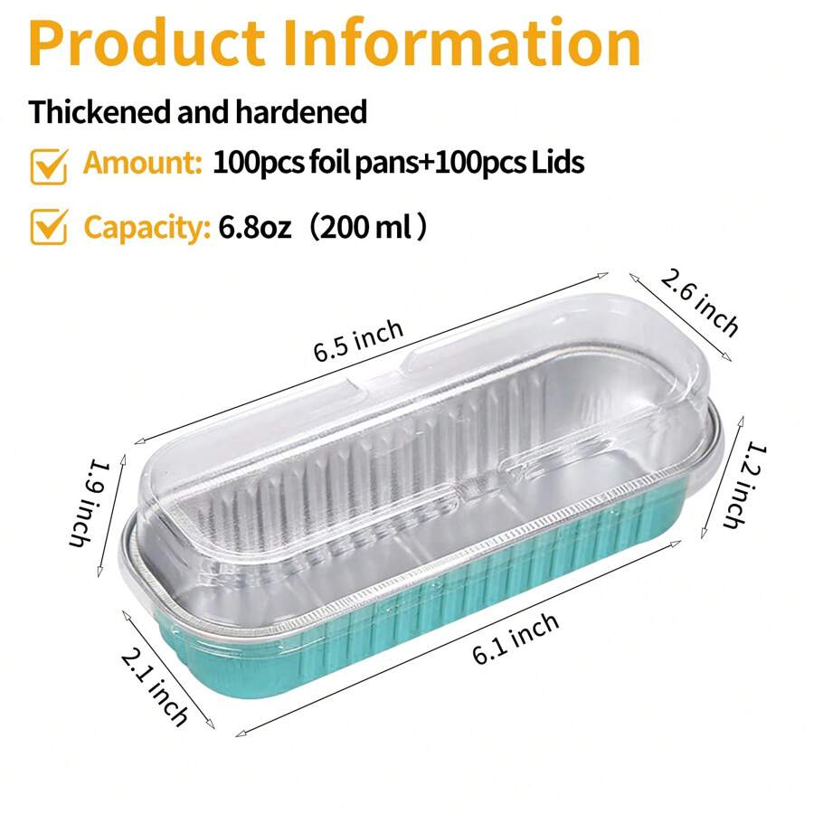 200PCS Mini Aluminum Foil Loaf - Portion Control Container recension och pris