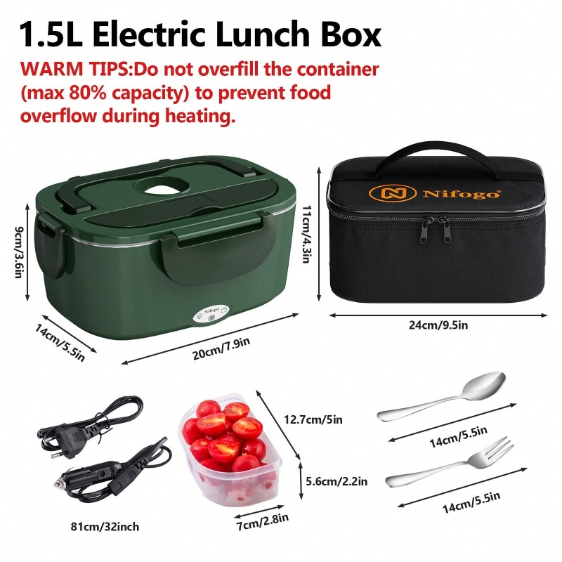 100W Electric Heating Lunch Bo - Portable Food Warmer recension och pris