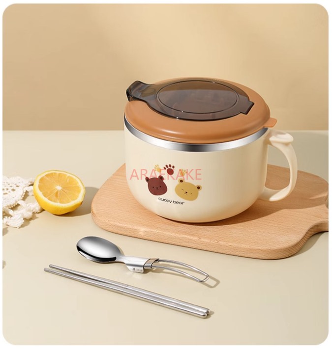Stainless steel bowl with lid, - Stainless Lunch Box recension och pris
