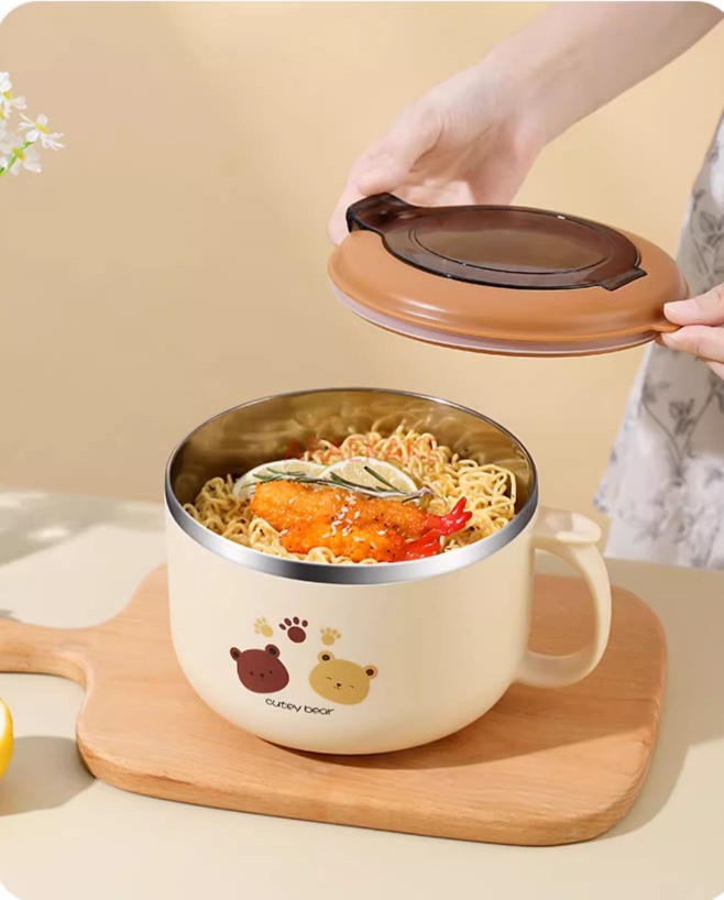 Stainless steel bowl with lid, - Stainless Lunch Box recension och pris