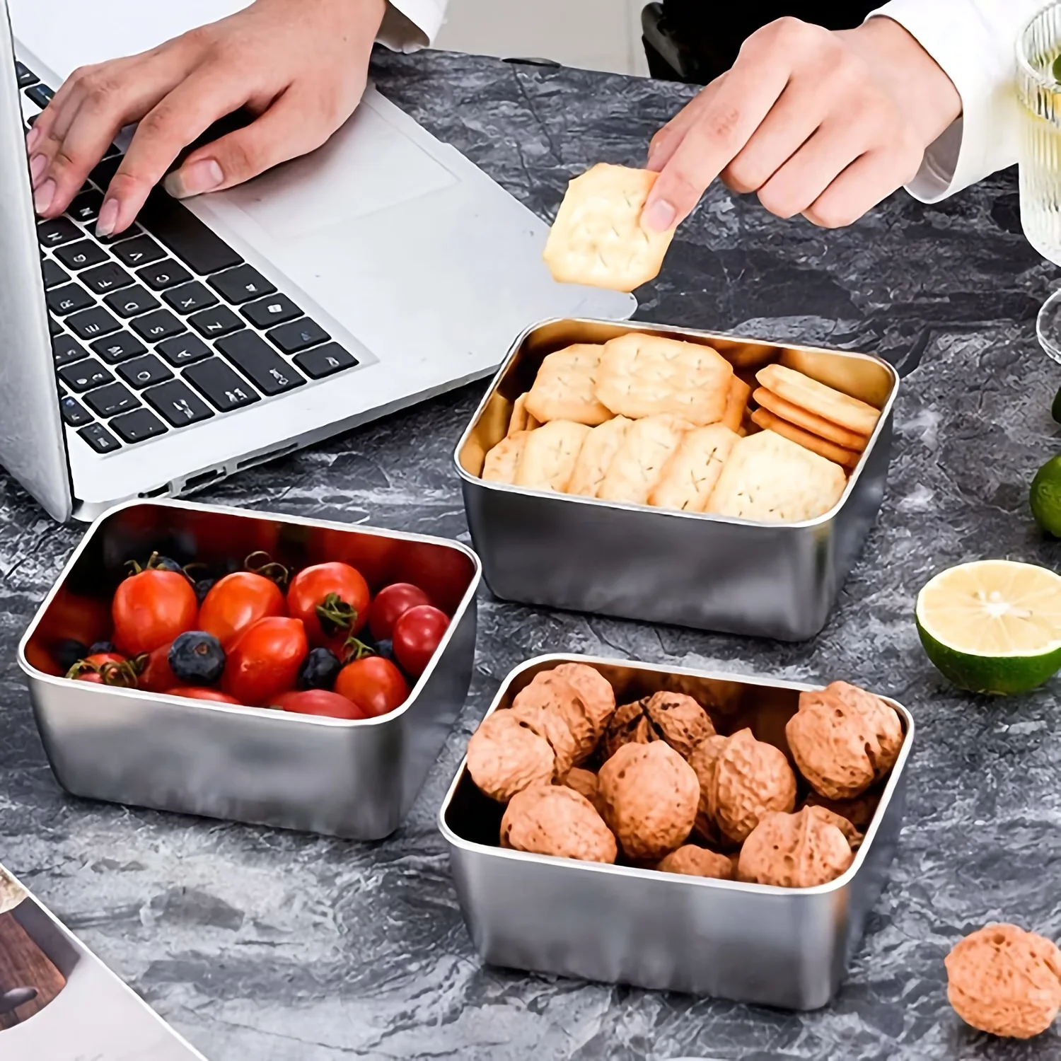 Stainless Steel Food Storage C - Set Food Storage recension och pris