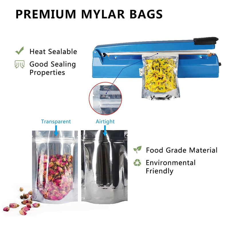 1000Pcs/Lot Mylar Bags for Foo - Food Storage In Mylar Bags recension och pris