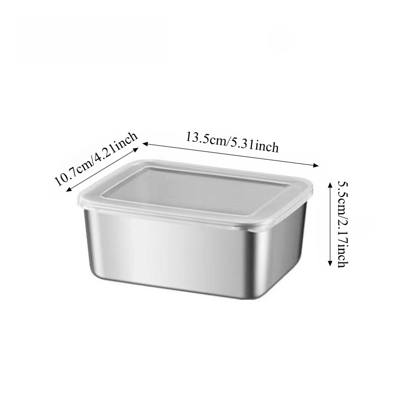 3/6Pcs Stainless Steel Rectang - Stainless Lunch Box recension och pris