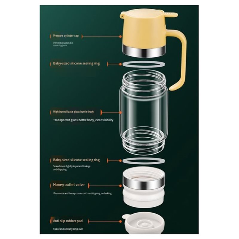 No Drip Honey Dispenser 350Ml  - Portion Control Container recension och pris