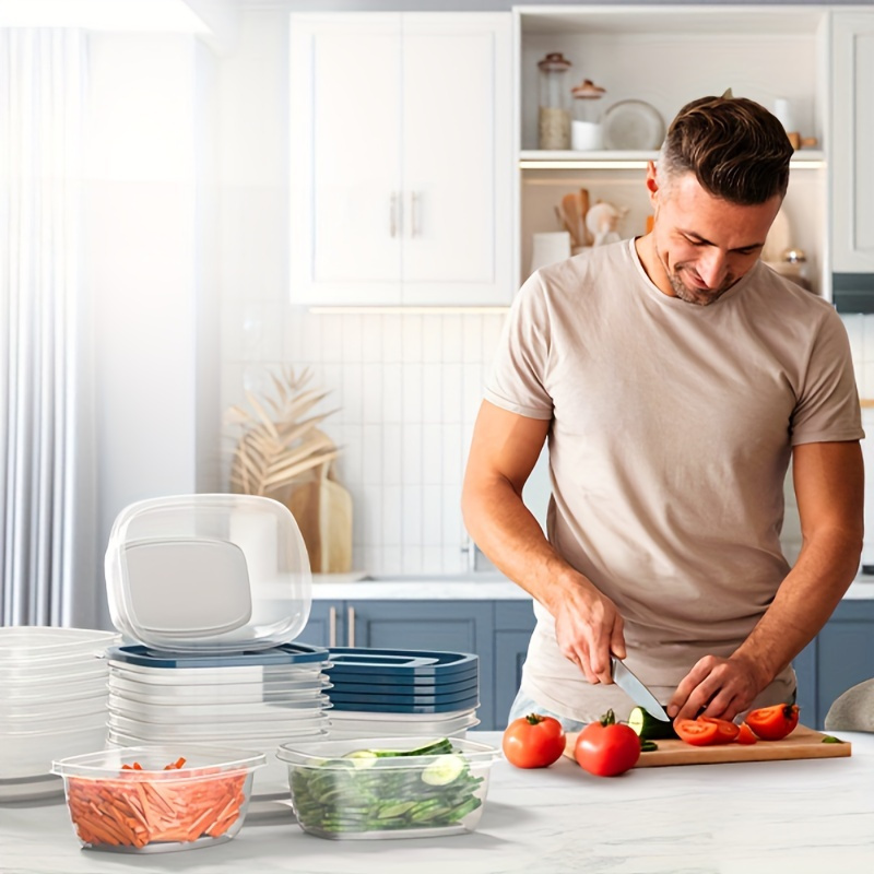 A Set of 6 Transparent Stackab - Set Food Storage recension och pris