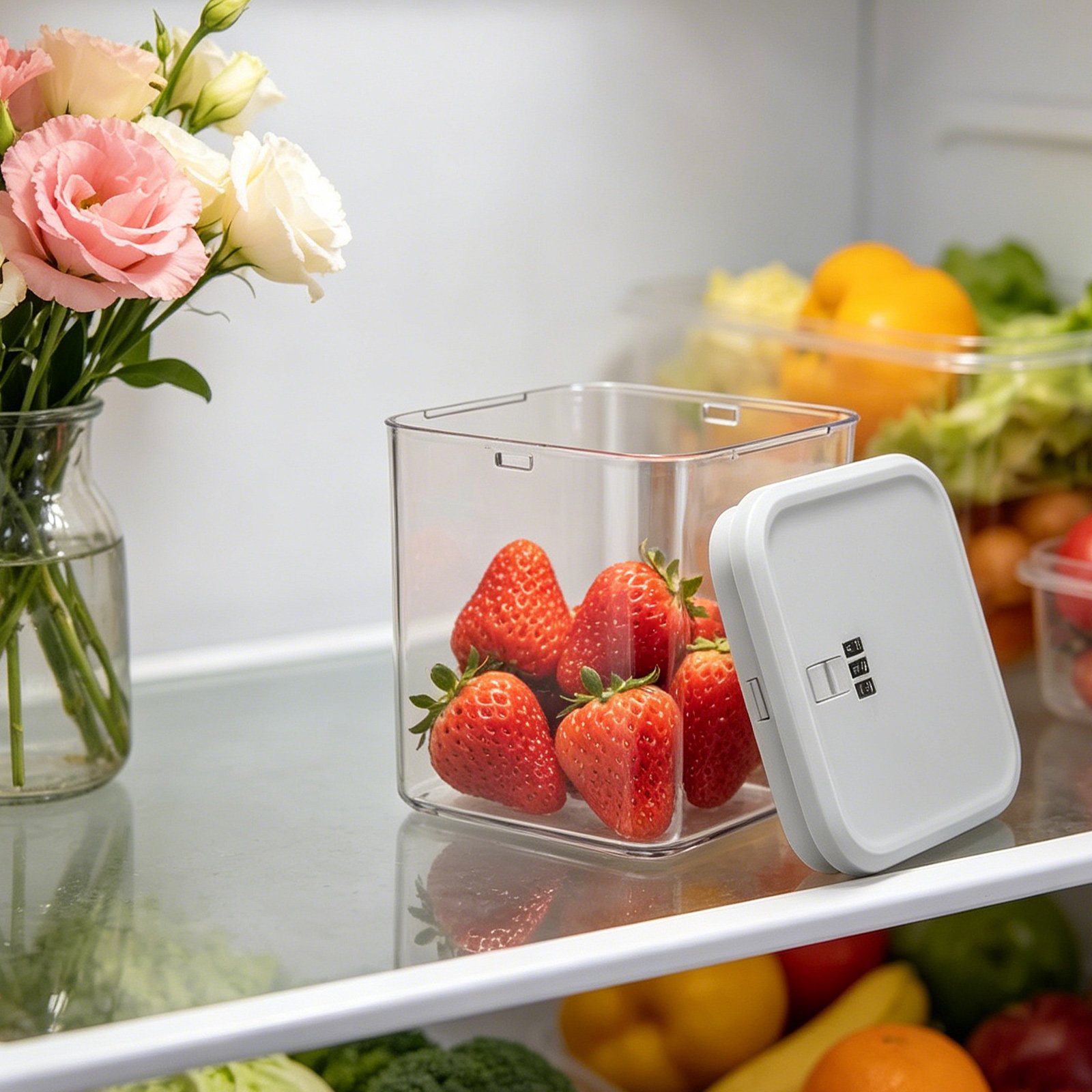 Clear Stackable Lock Box for F - Food Storage Lock Box recension och pris