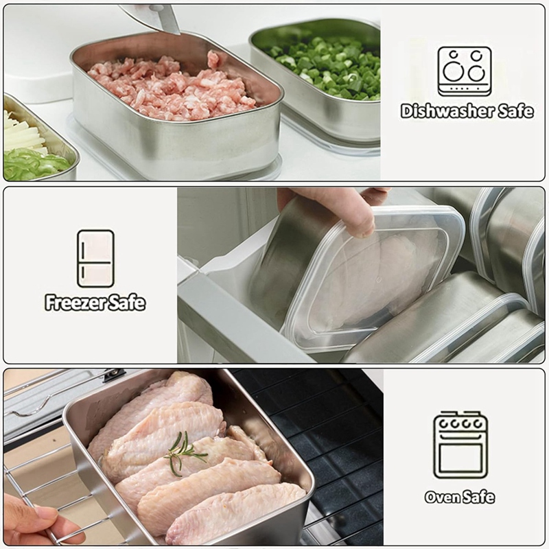 Stainless Steel Containers for - Food Storage And recension och pris