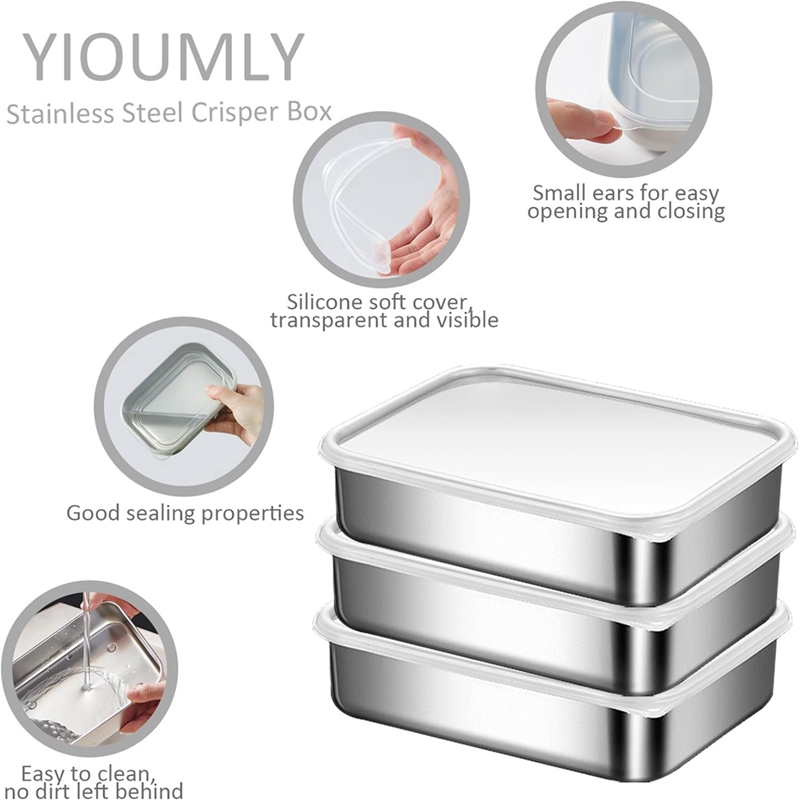 Stainless Steel Containers for - Food Storage And recension och pris