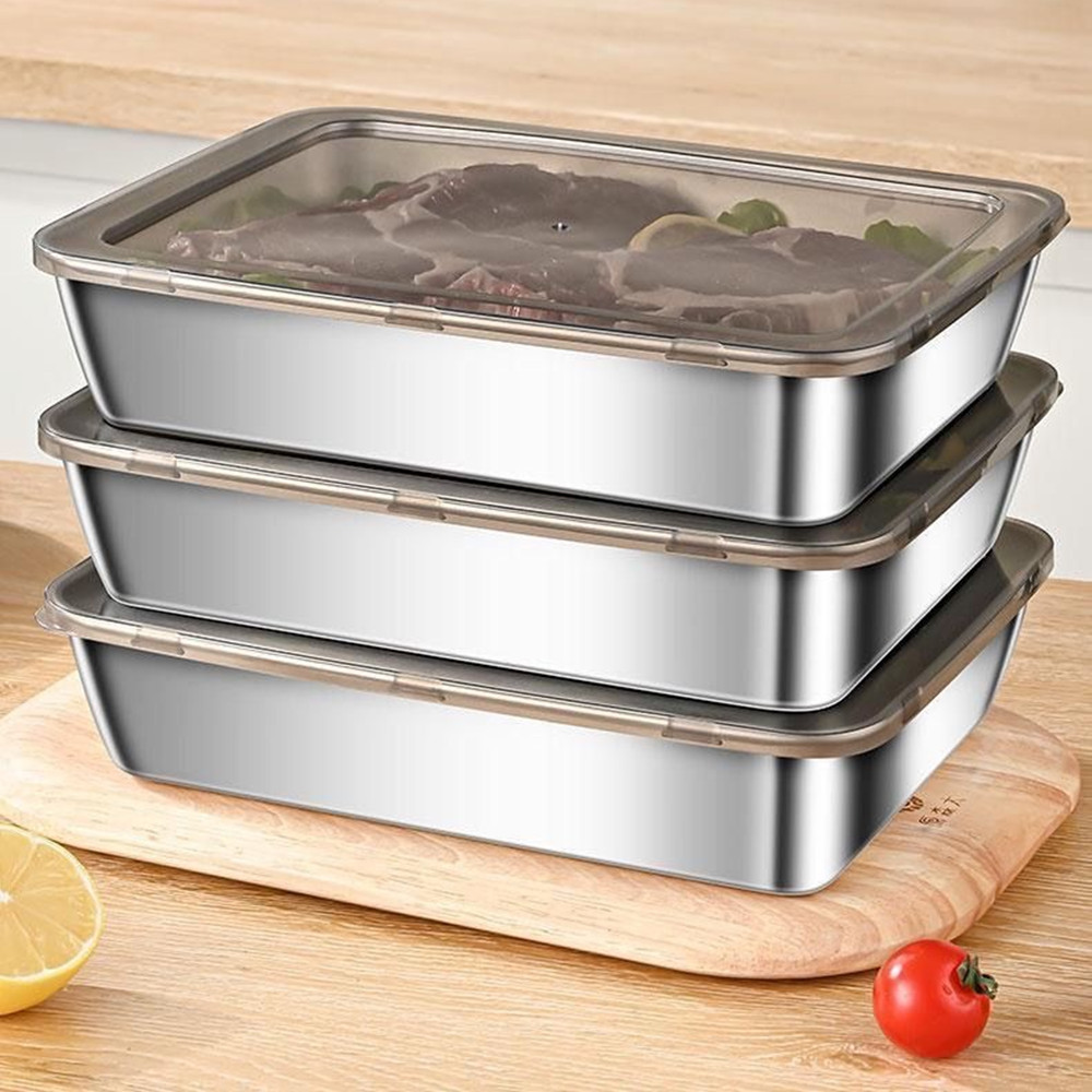 2026 3pcs 5pcs Stainless Steel - Set Food Storage recension och pris