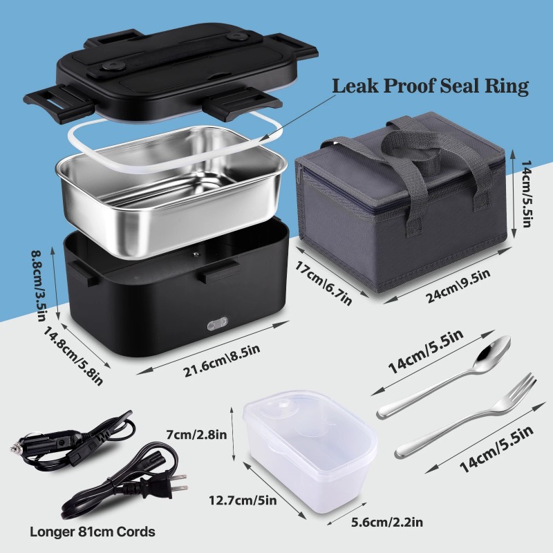 Electric Heated Lunch Box 110V - Portable Food Warmer recension och pris