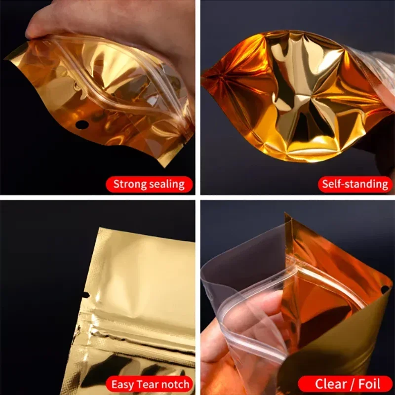 100pcs Resealable Plastic Bags - Food Storage In Mylar Bags recension och pris