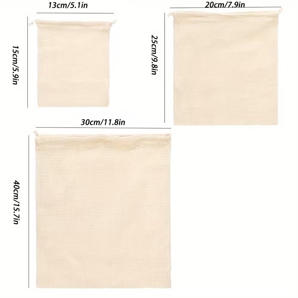 1pc Cotton Mesh Reusable Produ - Produce Bag Reusable Mesh recension och pris