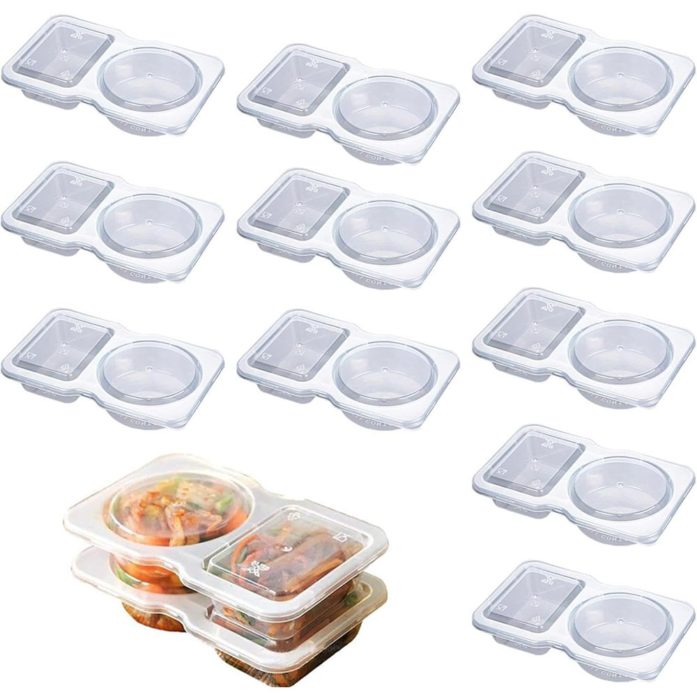 2-compartment Disposable Clear - Portion Control Container recension och pris