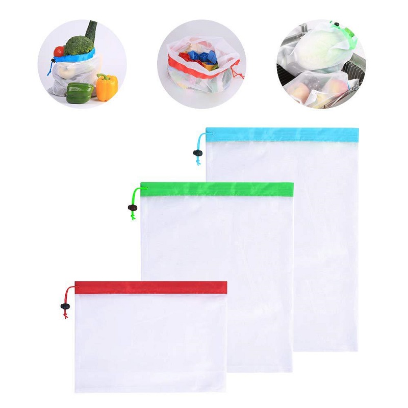 3 Sizes Reusable Mesh Produce  - Produce Bag Reusable Mesh recension och pris
