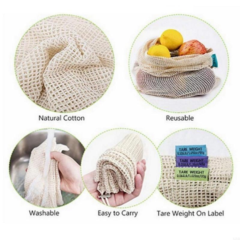 Cotton Mesh Produce Bags Reusa - Produce Bag Reusable Mesh recension och pris