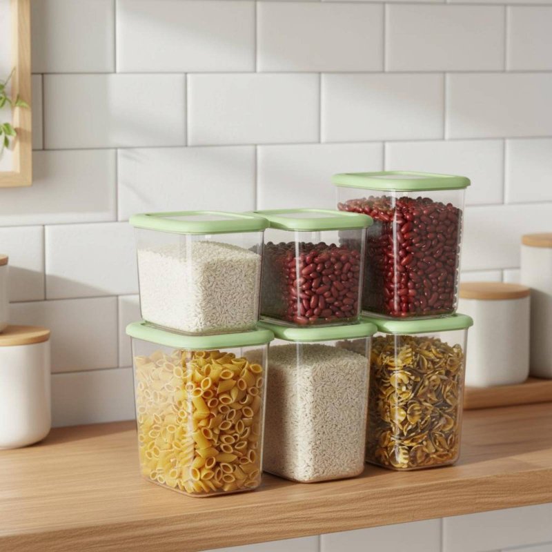 6 Pieces Airtight Food Storage - Set Food Storage recension och pris