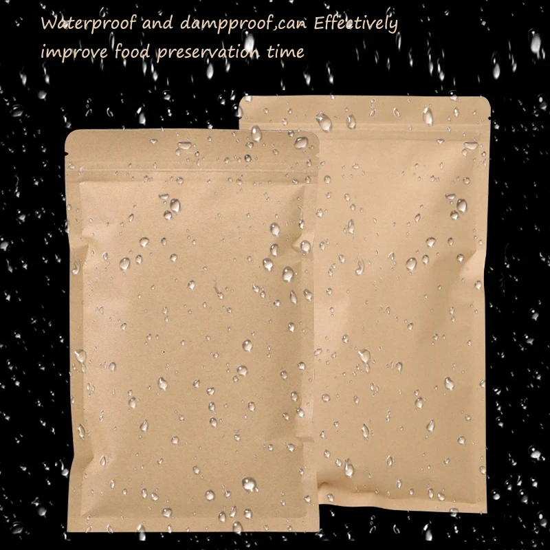 100PCS Brown Kraft Paper Zippe - Food Storage And recension och pris