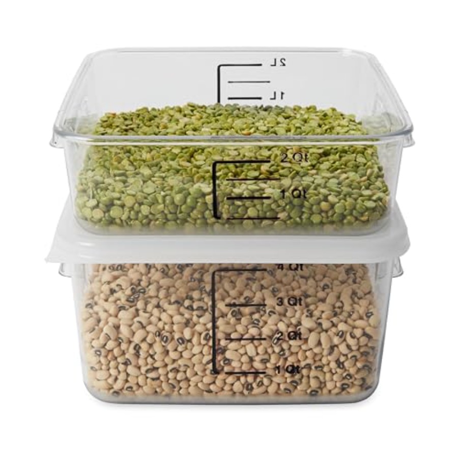 Space Saving Square Food Stora - Food Storage Quart Containers recension och pris