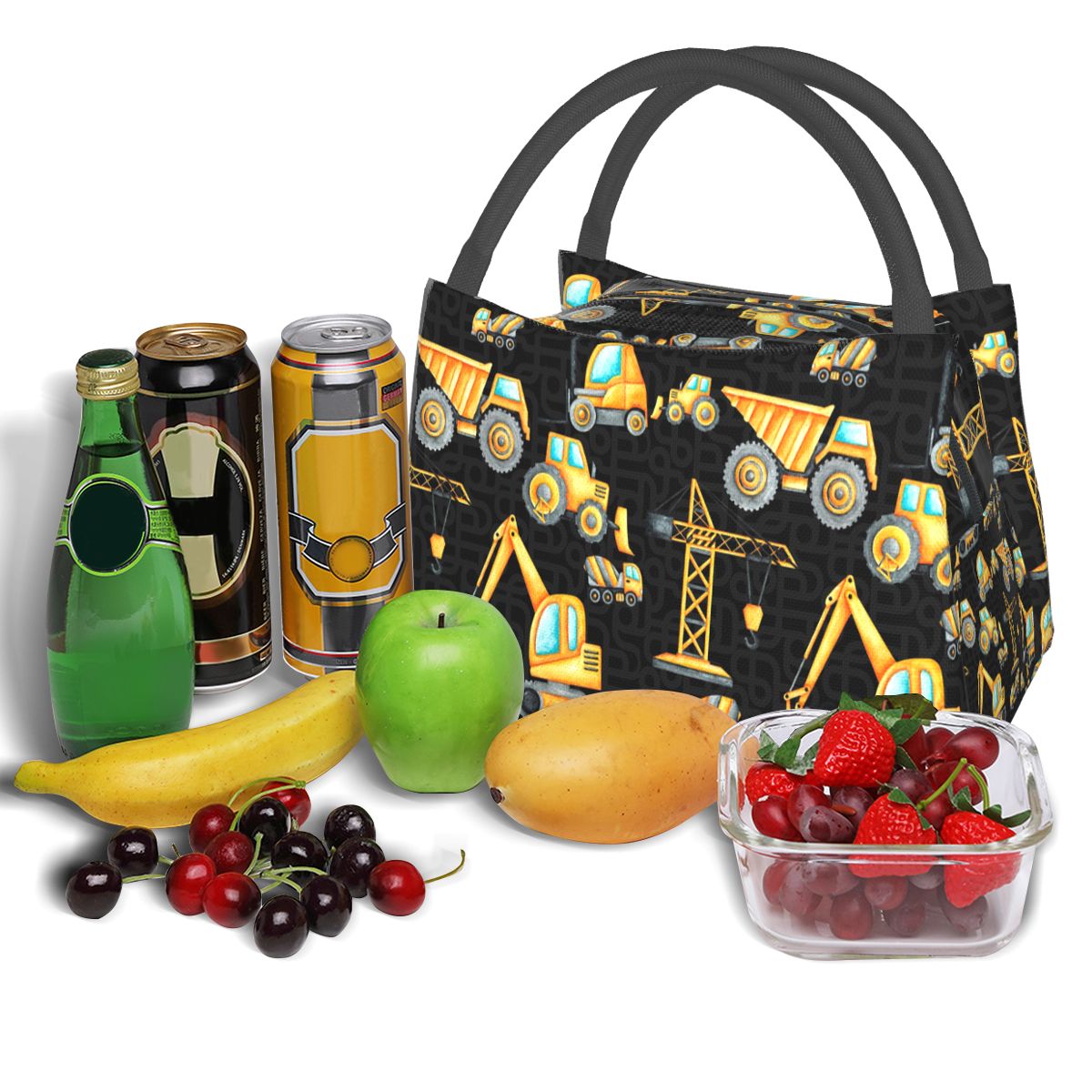 Yellow Construction Trucks Ins - Food Storage Yellow recension och pris