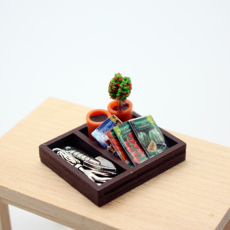 Dollhouse Gardening Wooden Box - Food Storage Plants recension och pris