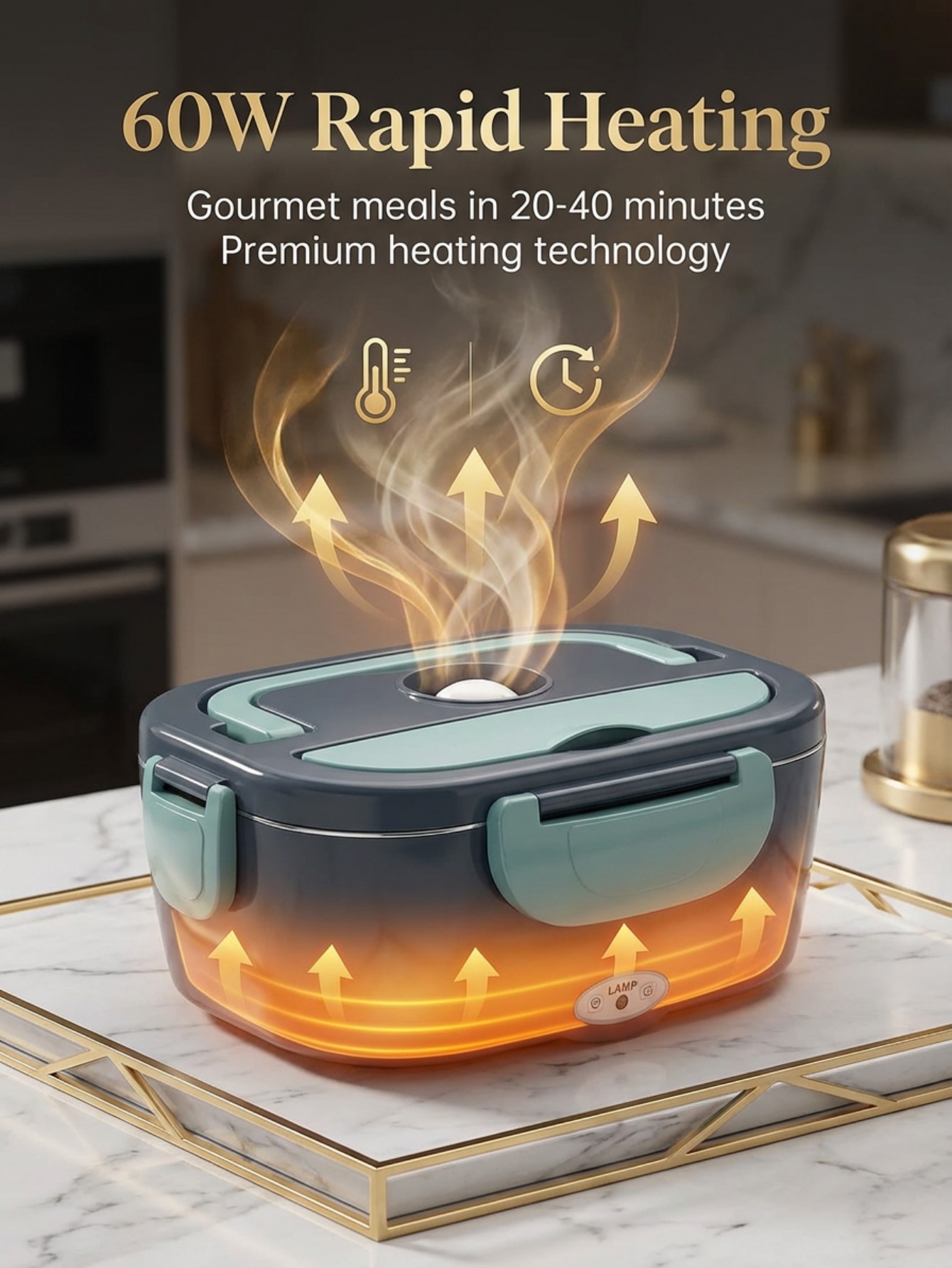 60W Electric Heated Lunch Box  - Portable Food Warmer recension och pris
