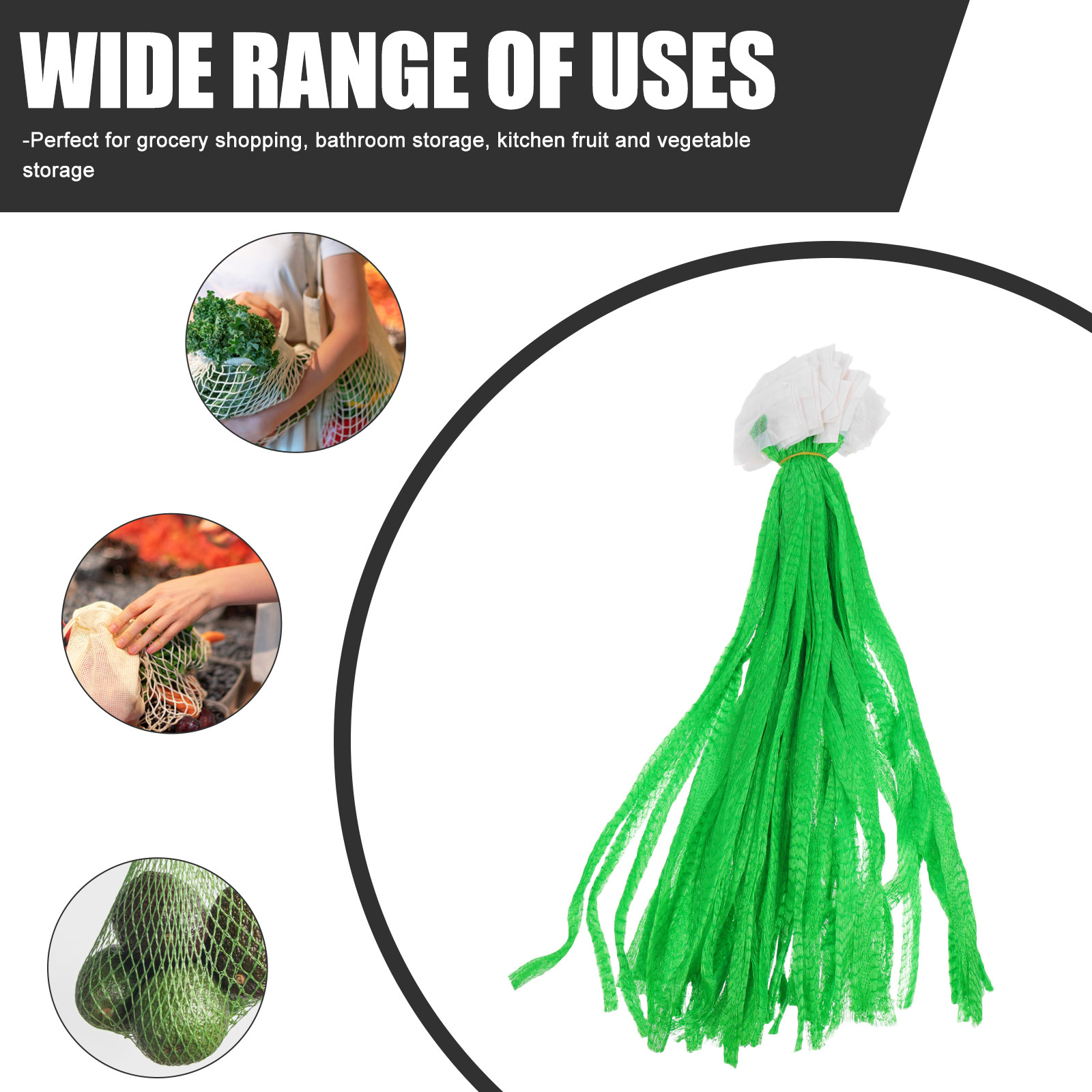 100Pcs Heavy Duty Mesh Produce - Produce Bag Reusable Mesh recension och pris