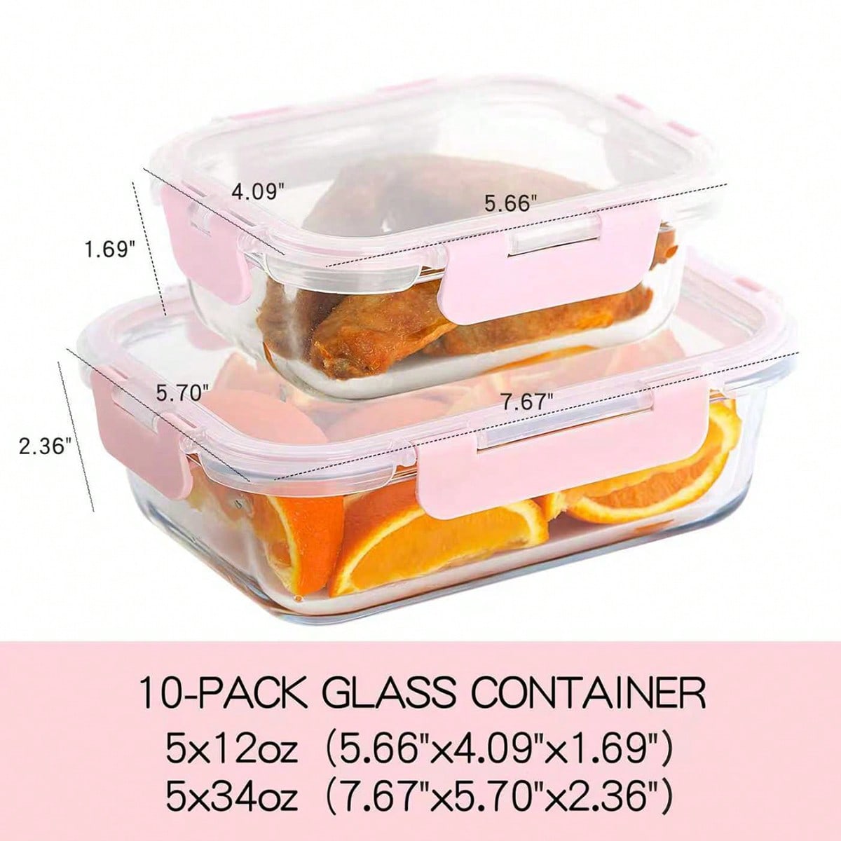 10 Pack Glass Meal Prep Contai - Food Storage Made Easy recension och pris