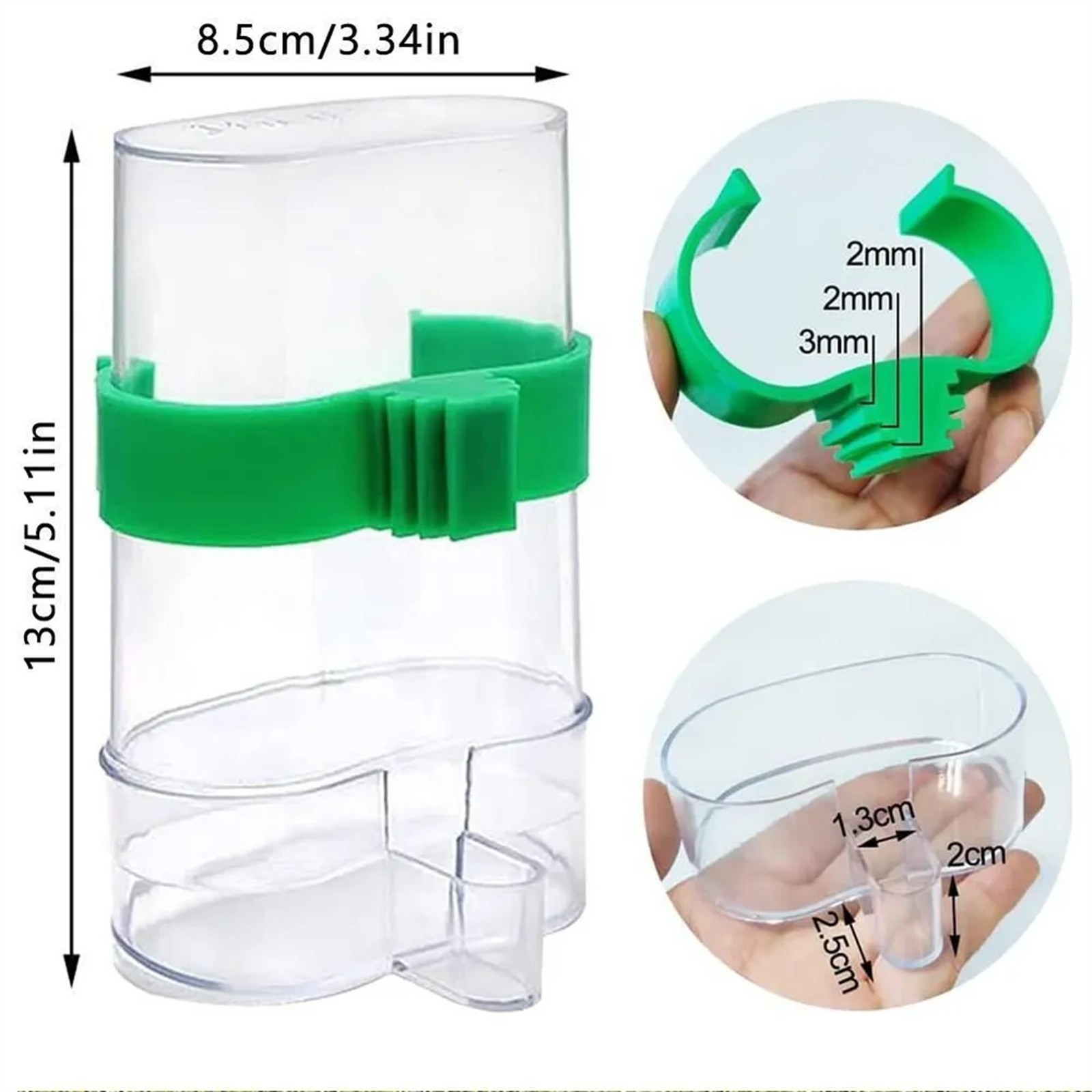 Bird Water Drinker Feeder Cont - Portion Control Container recension och pris