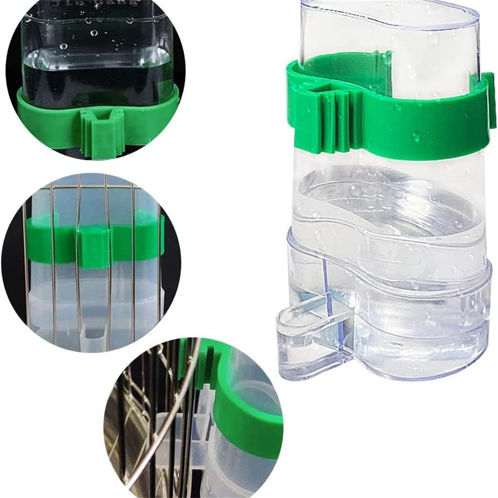Bird Water Drinker Feeder Cont - Portion Control Container recension och pris