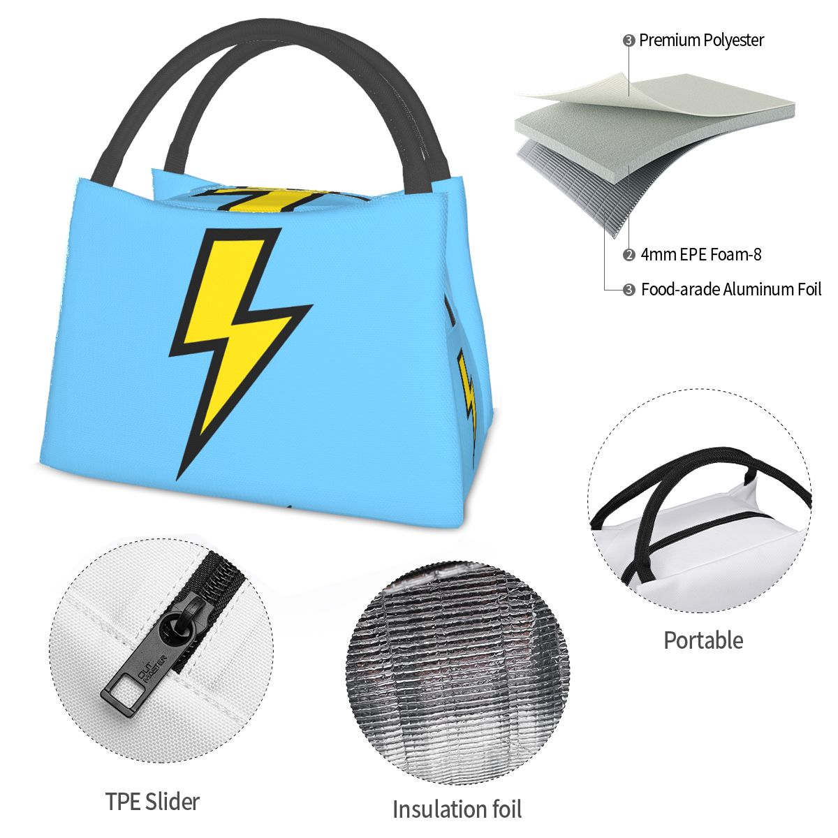 Yellow Lightning Bolts With Br - Food Storage Yellow recension och pris