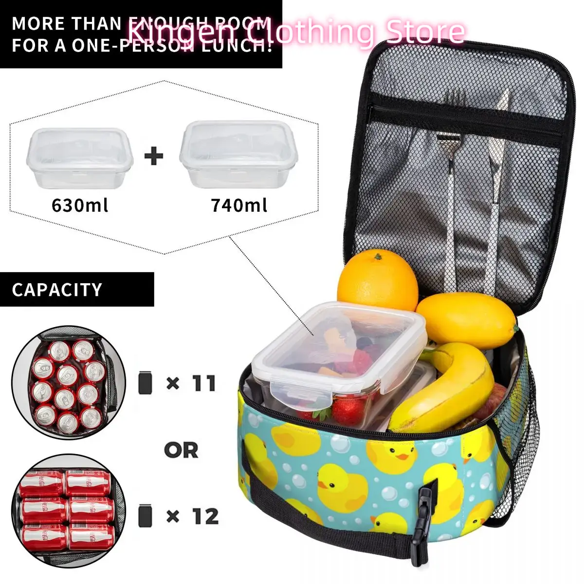 Yellow Duck Bubbles Insulated  - Food Storage Yellow recension och pris