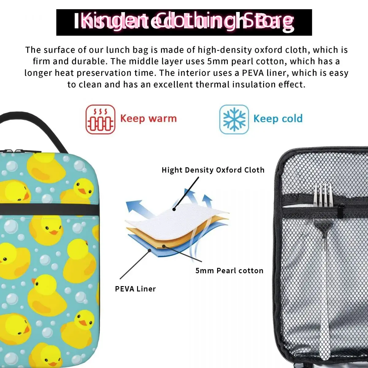 Yellow Duck Bubbles Insulated  - Food Storage Yellow recension och pris