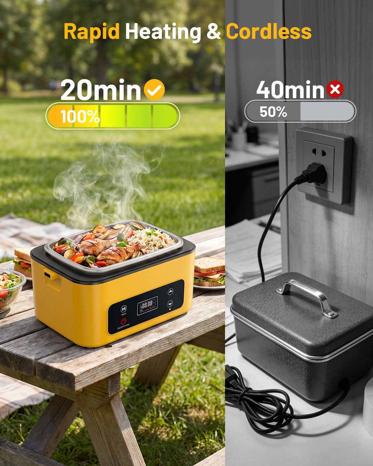 TaskStar Portable Heated Lunch - Portable Food Warmer recension och pris