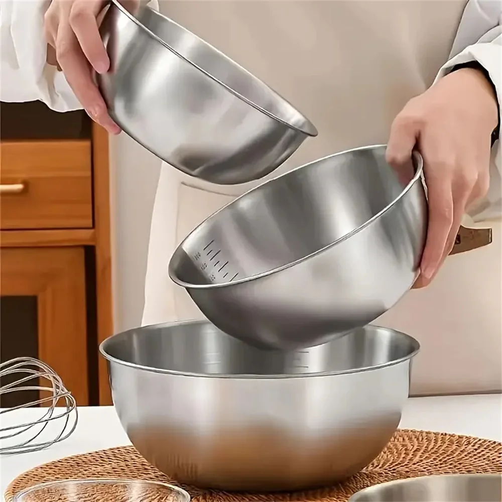 1-3 Stainless Steel Bowl Set w - Set Food Storage recension och pris