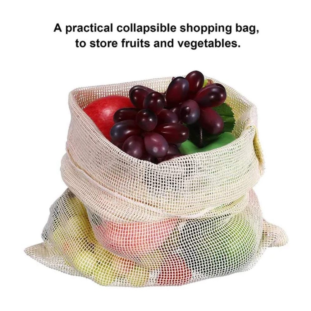 9 PCS Set Of Reusable Mesh Pro - Produce Bag Reusable Mesh recension och pris