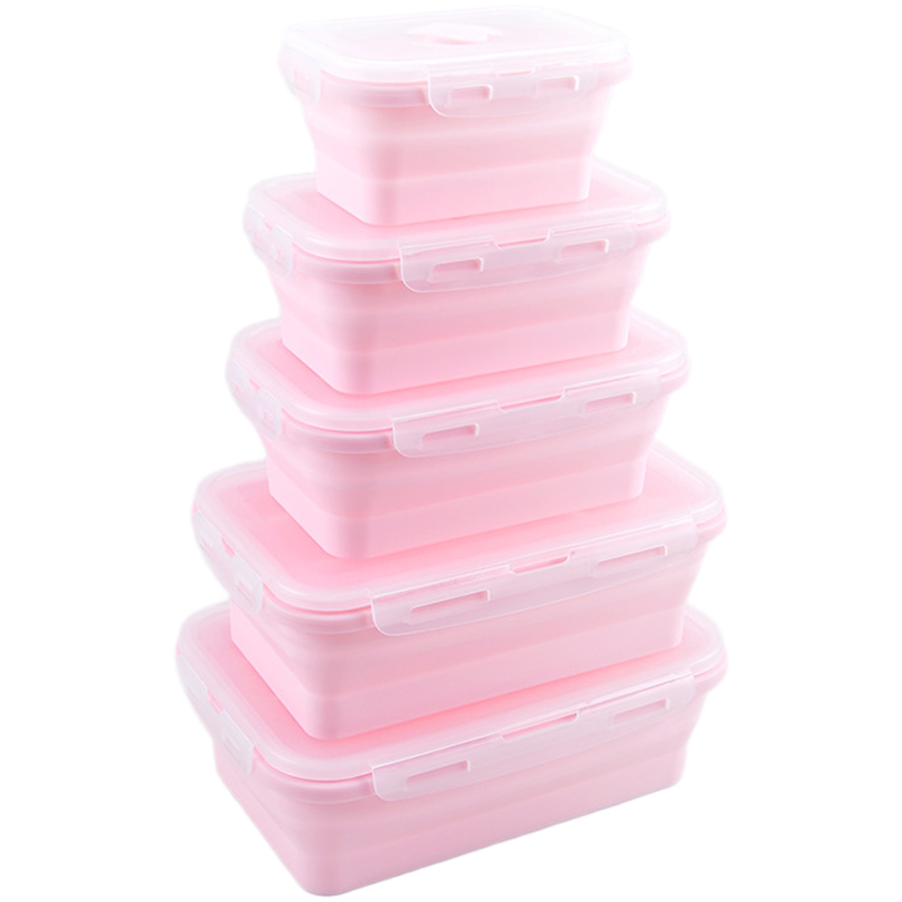 Foldable Silicone Lunch Box Se - Set Food Storage recension och pris