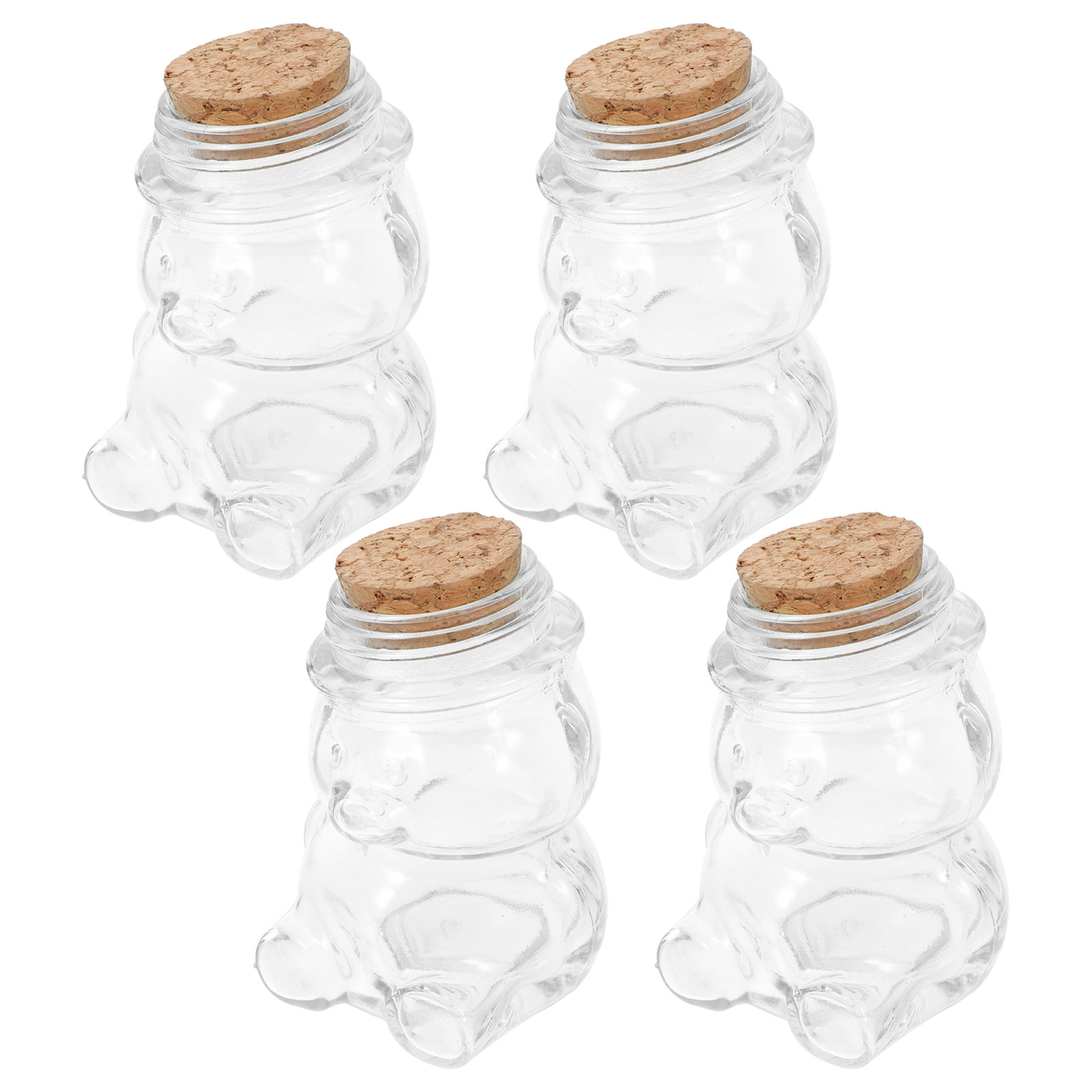 4Pcs Glass Candy Jar Set Trans - Set Food Storage recension och pris