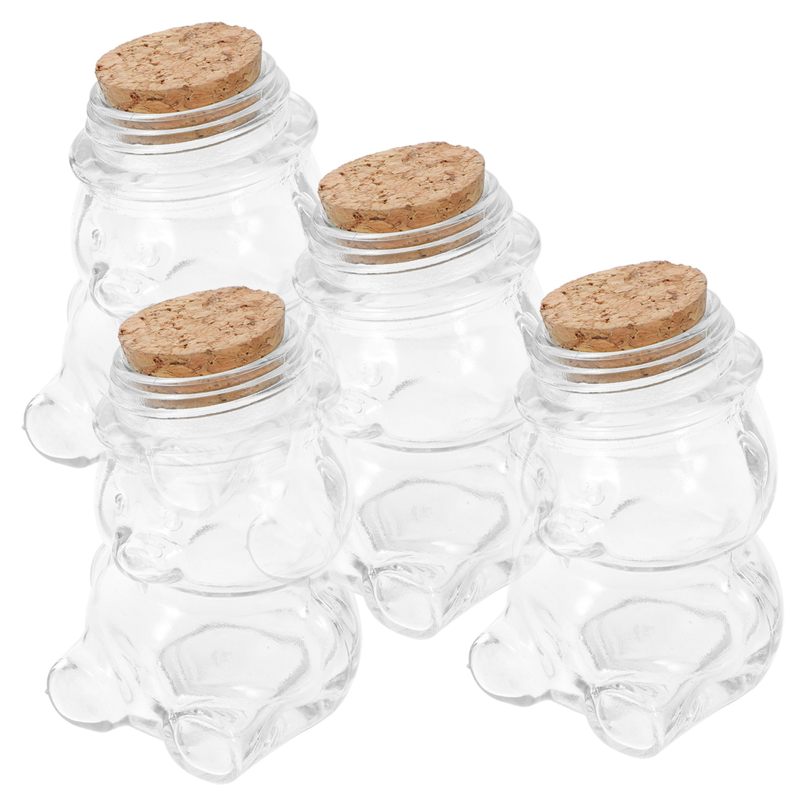 4Pcs Glass Candy Jar Set Trans - Set Food Storage recension och pris