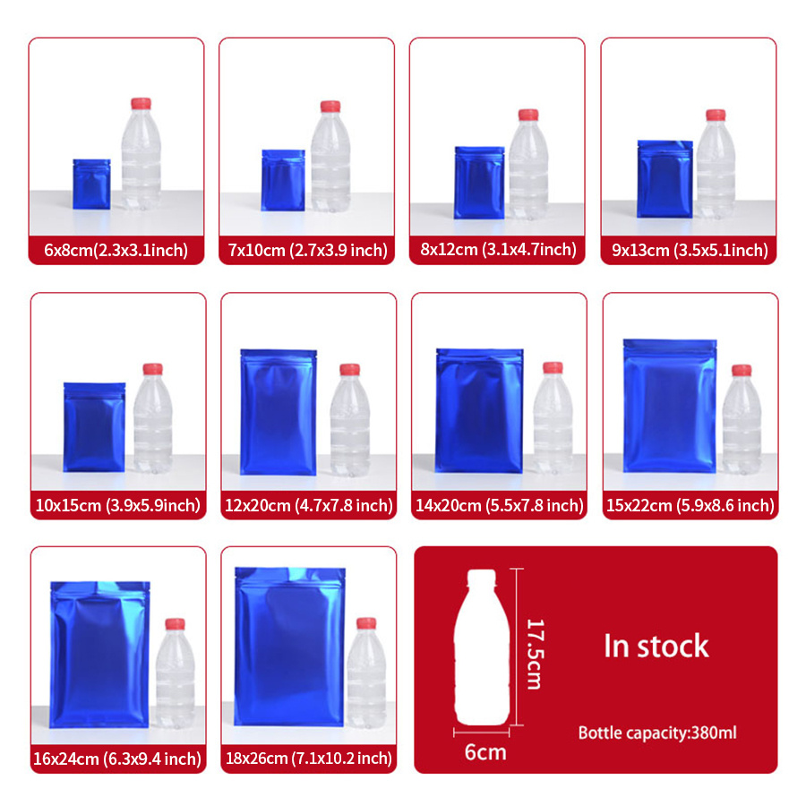 100pcs Matte Blue Foil Zipper  - Food Storage And recension och pris