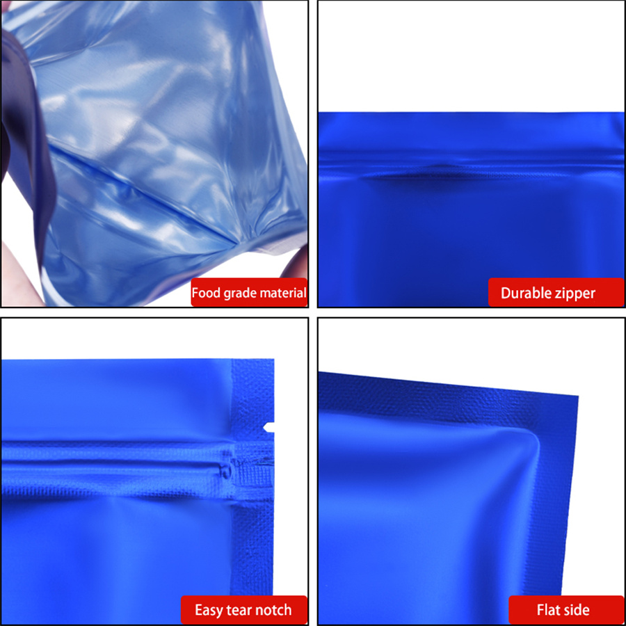 100pcs Matte Blue Foil Zipper  - Food Storage And recension och pris