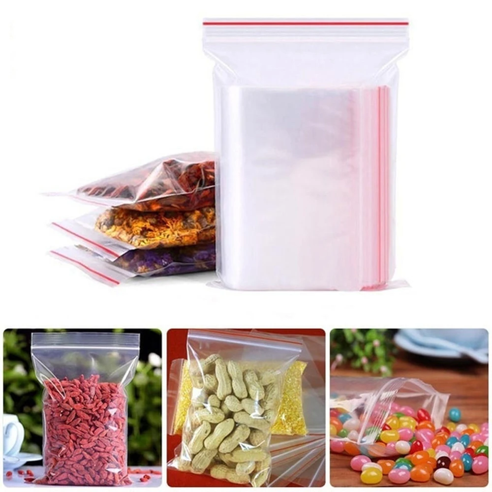 100-1000Pcs Reclosable Transpa - Food Storage Lock Box recension och pris