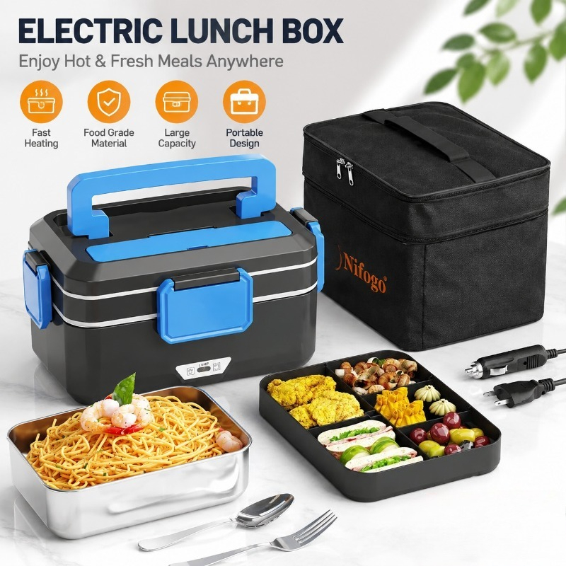 Dual‑Use Electric Heated Lunch - Portable Food Warmer recension och pris