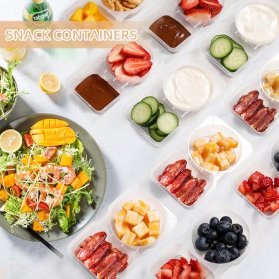 Reusable Snack Containers with - Portion Control Container recension och pris
